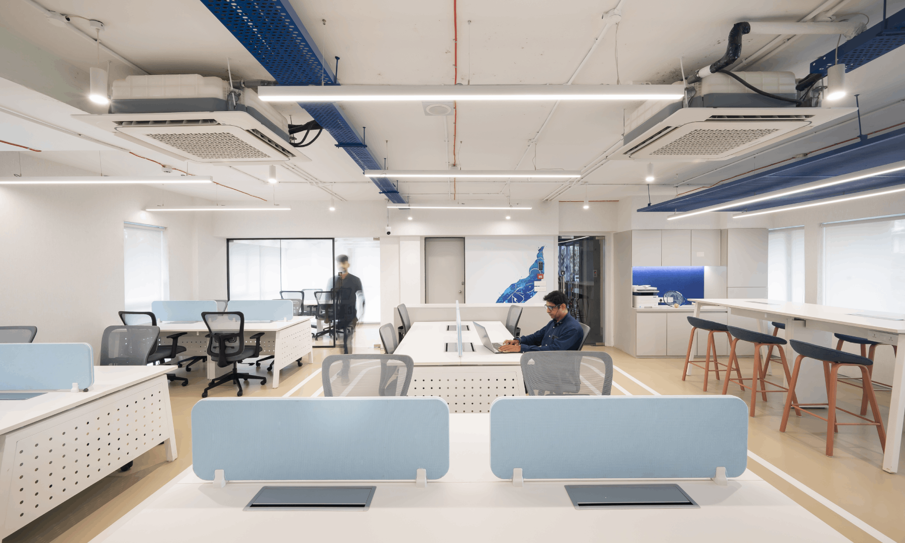 Modern workspace designed by JTCPL Designs, combining elegance and function
