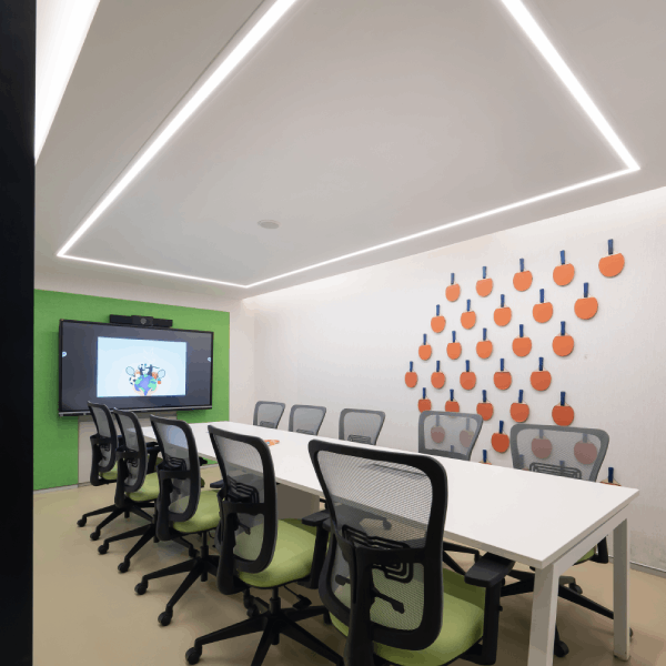 Elegant meeting room designed by JTCPL Designs with modern finishes