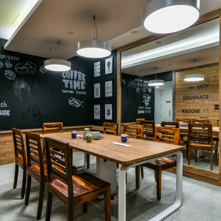 A creative meeting space designed to spark inspiration and collaboration