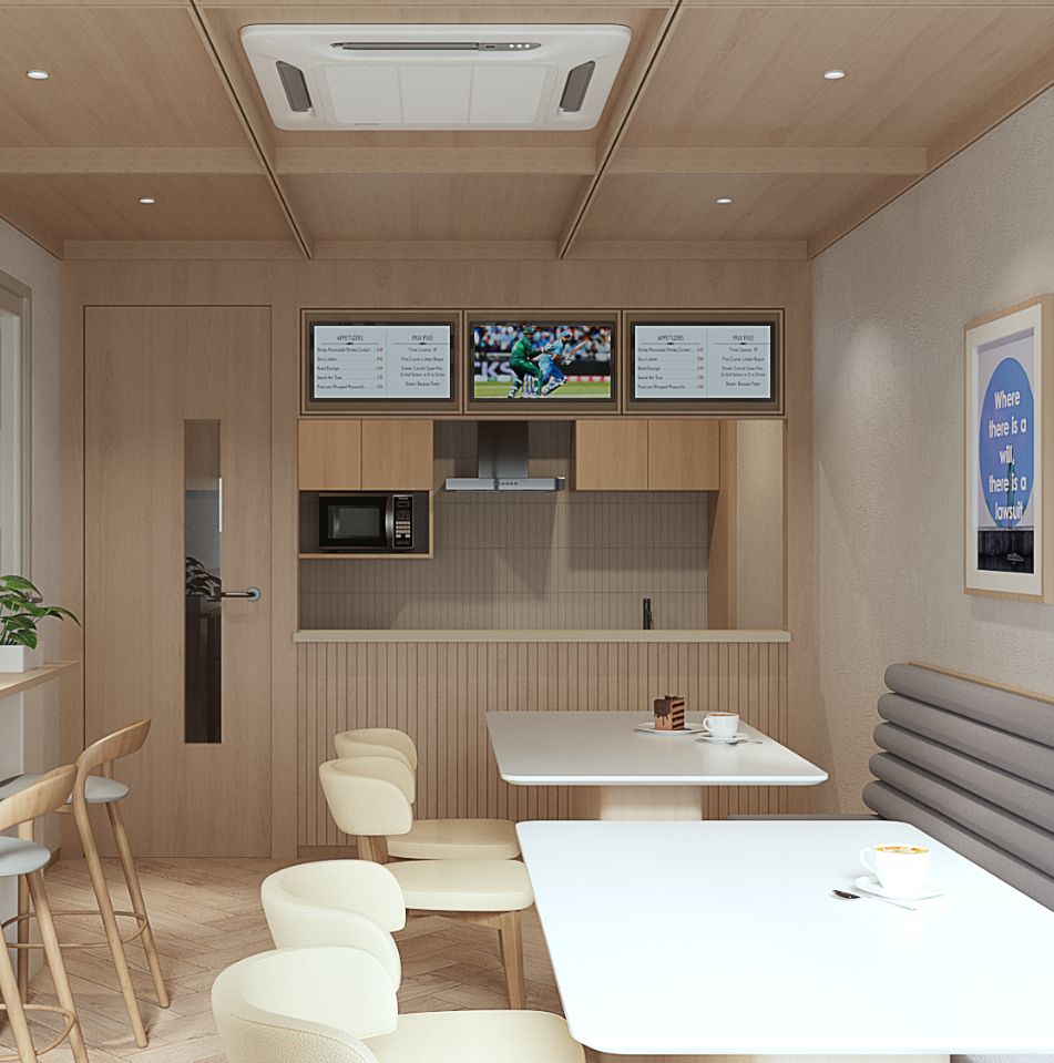 Stylish office lounge for Naik Naik & Company in Mumbai